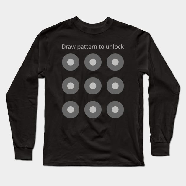 Draw Pattern to Unlock Long Sleeve T-Shirt by Dellan